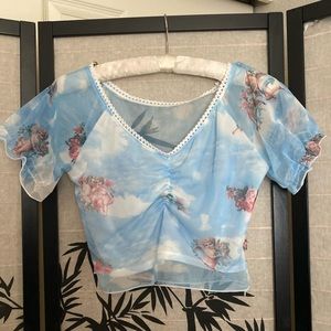 Y2K cherub crop top